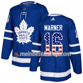 Toronto Maple Leafs Mitchell Marner 16 Adidas 2017-2018 Blau USA Flag Fashion Trikot Authentic - Herren